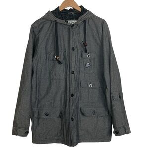 Staple Pigeon Men's Hooded Gray Field Style Jacket